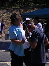 People attending a club event.